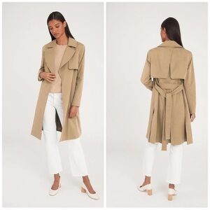 Cuyana Women's Classic Trench Coat V2 in Wheat Belted Size Large